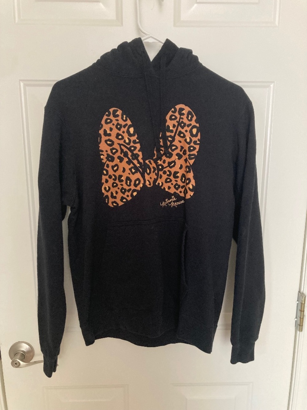 Disney Minnie Mouse Leopard Print Bow Hoodie
